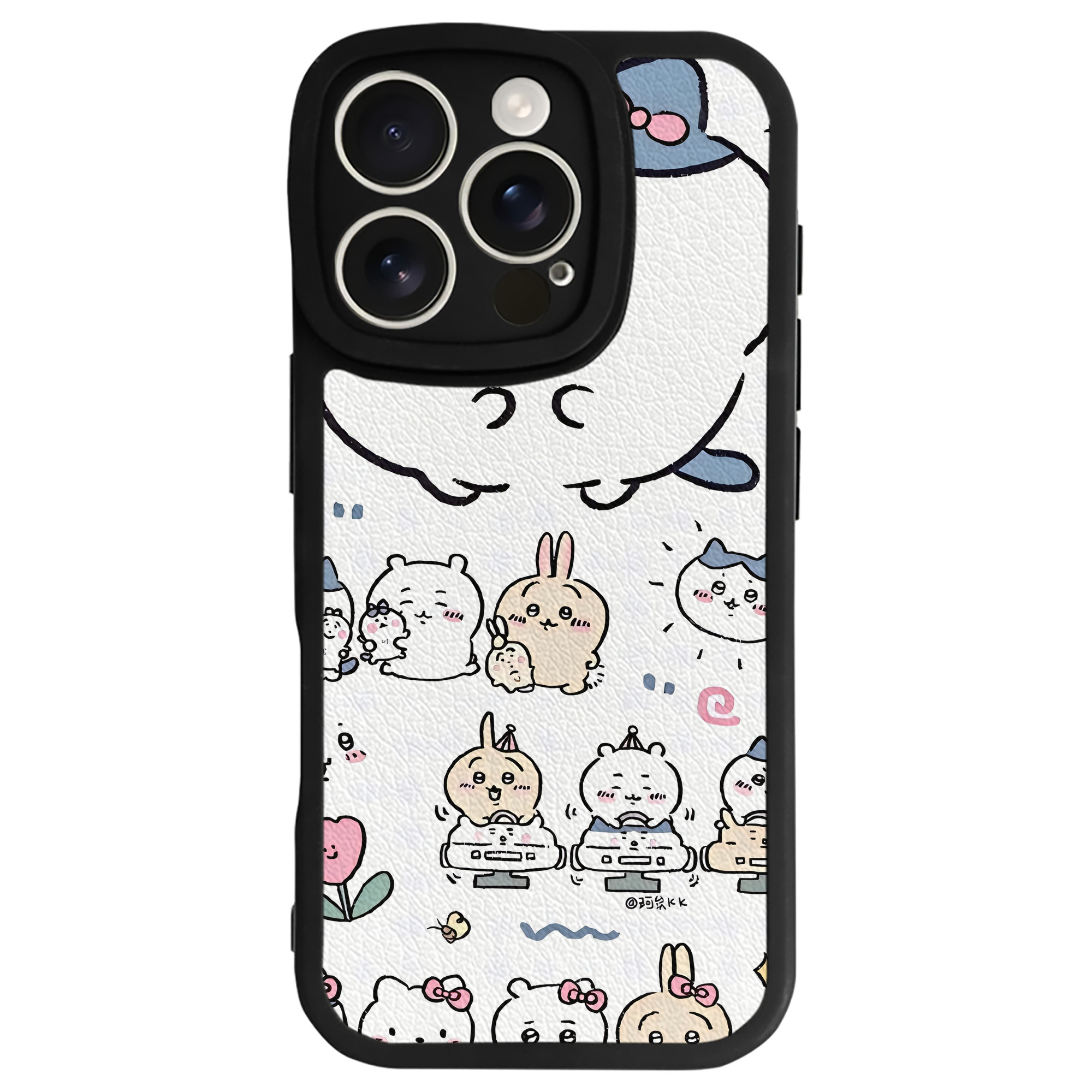 （画像用） ちいかわ Chii-kawa 【iPhone 16シリーズ対応】シリコンスマホケース（レザー調） 材質：シリコン